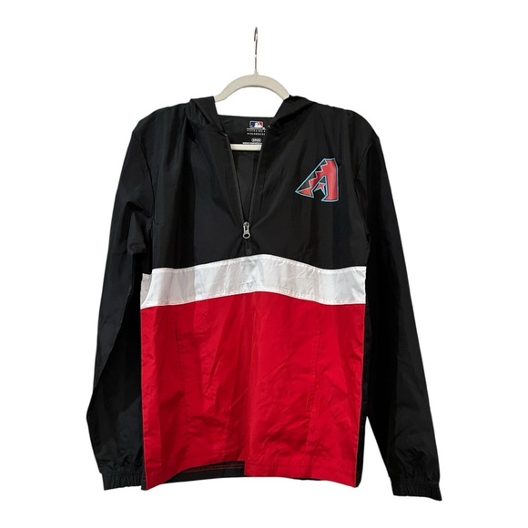 MLB ARIZONA DIAMONDBACKS HALF ZIP
PULLOVER HOODIE WINDBREAKER
JACKET MENS Small - Picture 2 of 9